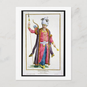 Genghis Khan (c.1162-1227) van 'Receuil des Estam' Briefkaart