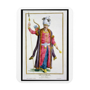 Genghis Khan (c.1162-1227) van 'Receuil des Estam' Magneet