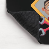 Geniaal werk Grappig Geek Reparatie Computer Anima Muismat (Hoek)