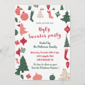 Génial invitation de la fête de pull (Devant / Derrière)