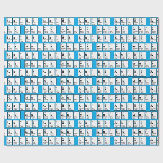 Geniale Periodic Table Science Geek Nerd Cadeaupapier (Vlak)