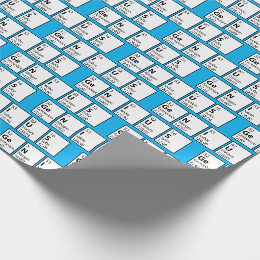 Geniale Periodic Table Science Geek Nerd Cadeaupapier (Hoek)