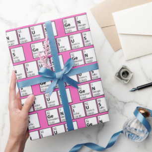 Geniale Periodic Table Science Geek Nerd Cadeaupapier