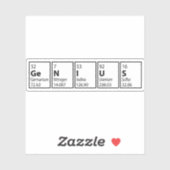 Geniale Periodic Table Science Nerd Grappig Sticker (Vel)