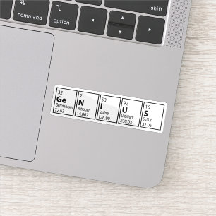 Geniale Periodic Table Science Nerd Grappig Sticker