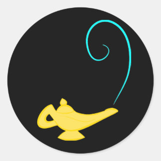 Genie Bottle Ronde Sticker