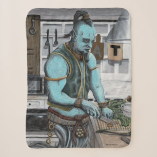 Genie Chef Koken Diner Fantasy Art Deken