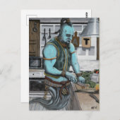 Genie Cooking Kitchen Magic Fantasy Art Briefkaart (Voorkant / Achterkant)
