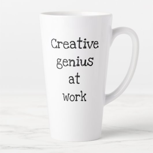 Génie créatif au travail Latte Mug (Droite)