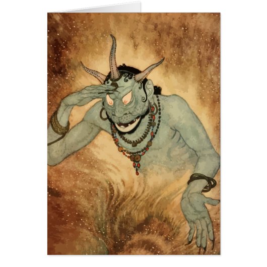 Génie des nuits arabes par Edmund Dulac (Devant)