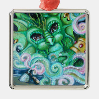 "Genie in een fles" Metalen Ornament