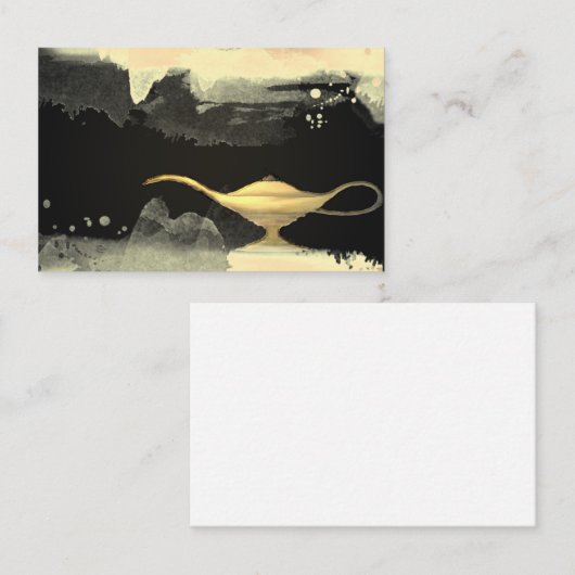 Genie Lamp Smoke Magic Magic Carte de visite (Devant / Derrière)