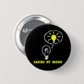 GENIE OP HET WERK RONDE BUTTON 5,7 CM (Voorkant /achterkant)