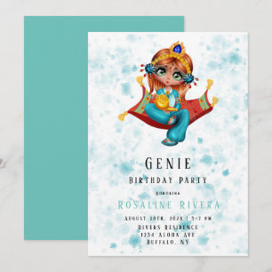 Genie Red Carpet Preteen Girl Birthday Party Kaart