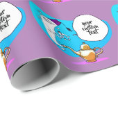 genie van de lamp grappige cartoon cadeaupapier (Rol Hoek)