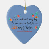 Geniet elke dag van hartvormig ornament (Rechts)
