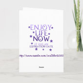 Geniet nu van het Wenskaart van het Leven Kaart (Achterkant)