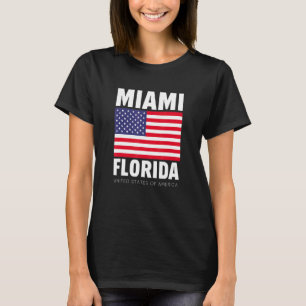 Geniet van Cool Miami Florida met de Amerikaanse v T-shirt