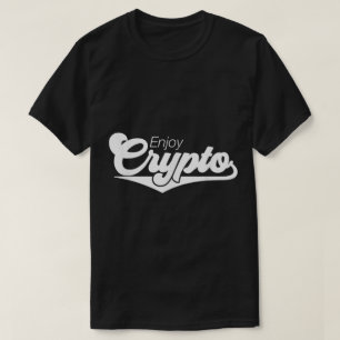 Geniet van Crypto Minimalistische Vormgeving T-shirt