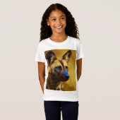 Geniet van de Afrikaanse wilde hond kunst T-shirt (Voorkant volledig)