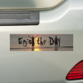 Geniet van de Bumpersticker op de dag (Op auto)