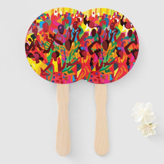 Geniet van de heilige geest handwaaier (Voorkant en achterkant)