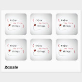 Geniet van de kleine dingen 2 vierkante sticker (Vel)
