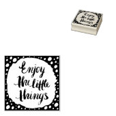 Geniet van de kleine dingen 3 	rubberstempel (Gestempeld)