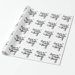 Geniet van de kleine dingen - Afdrukken met handsc Cadeaupapier