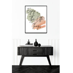 Geniet Van De Kleine Dingen Aquarel Minimalist  Poster