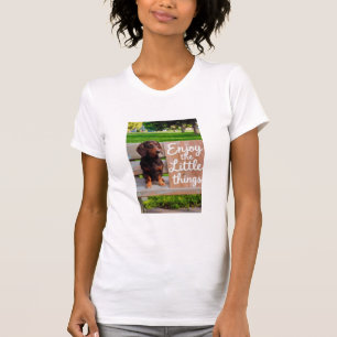 Geniet van de Kleine Dingen Dachshund T-shirt