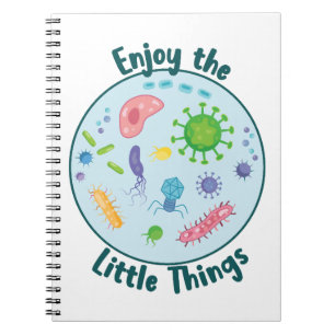 Geniet van de kleine dingen grappige biologie notitieboek
