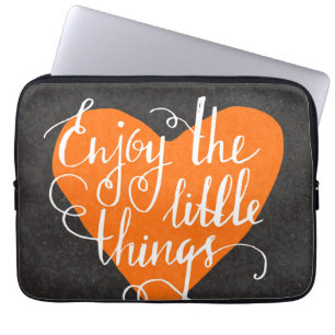 Geniet van de kleine dingen laptop sleeve