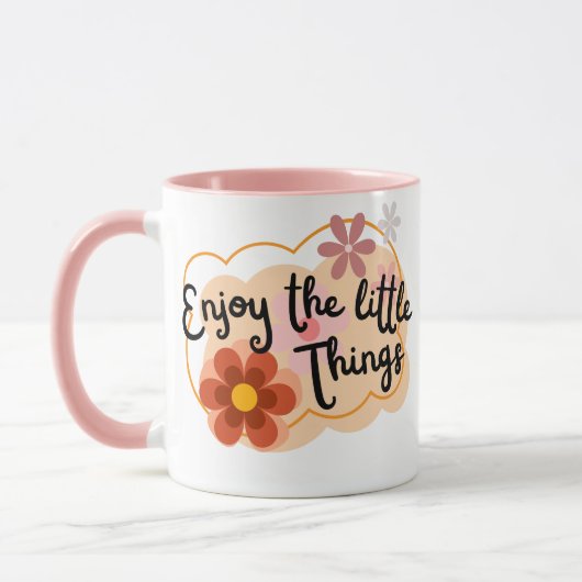 Geniet van de Kleine Dingen - Positieve Vibes Mok (Links)