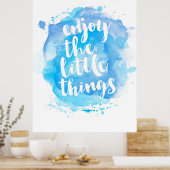Geniet van de kleine dingen waterverf poster (Keuken)