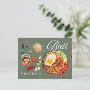 Geniet van de nasi goreng post Kaart