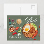 Geniet van de nasi goreng post Kaart (Voorkant / Achterkant)