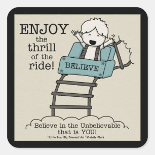 Geniet van de Ride Vierkante Sticker