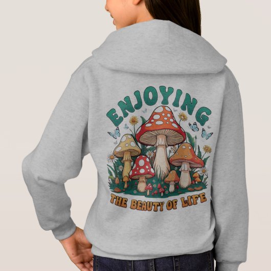 Geniet van de schoonheid van het leven meisje hood (Achterkant)