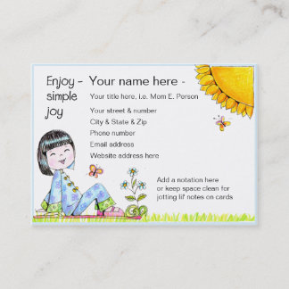 Geniet van de Simple Joy Biz-kaart Visitekaartje