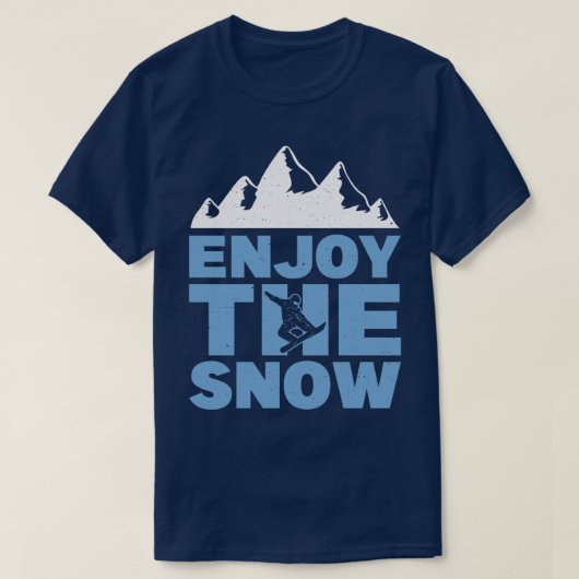 Geniet van de sneeuwboarder t-shirt (Design voorkant)