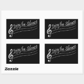 Geniet Van De Stilte Citaat Vrede Rust Introvert S Rechthoekige Sticker (Vel)