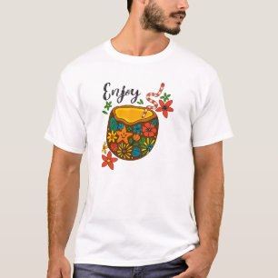 Geniet van de zomerse Drink - Tropical Floral Coco T-shirt