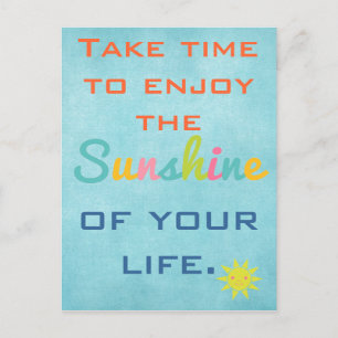 Geniet van de zon briefkaart