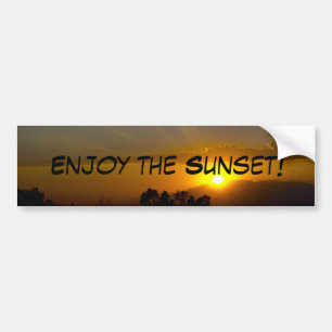Geniet van de zonsondergang II Bumpersticker