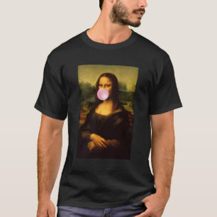 Geniet van Draag Frans Mona Lisa kauwen Bubble Gum T-shirt