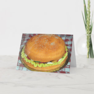 GENIET VAN EEN HAMBURGER CAKE VOOR JE VERJAARDAG KAART