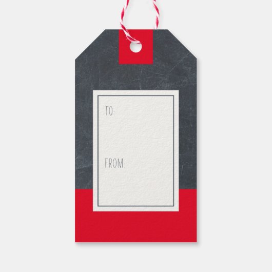 Geniet van een kopje Cheer Red Mok Chalkboard lHol Cadeaulabel (Achterkant)