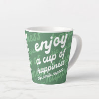 Geniet van een kopje geluk | Motivatie latte-Mok