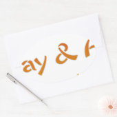 Geniet van een leuke dag en een beter nachtontwerp ovale sticker (Envelop)